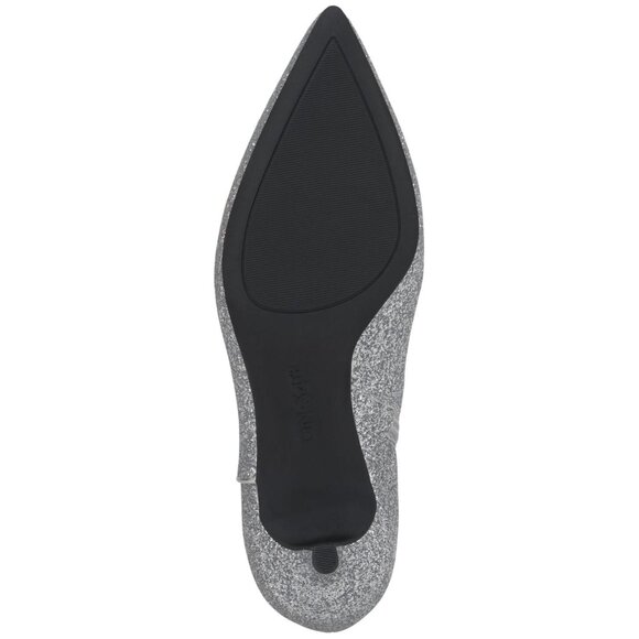 NWT On 34th Womens Tulip Aatira Booties 10019682200 Silver Glitter Gray 7.5M - Picture 3 of 10